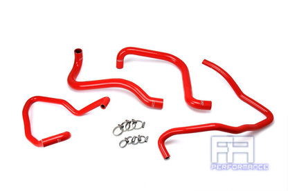 HPS Silicone Radiator + Heater Hose For Jeep 03-06 Wrangler TJ SE 2.4L LHD Red