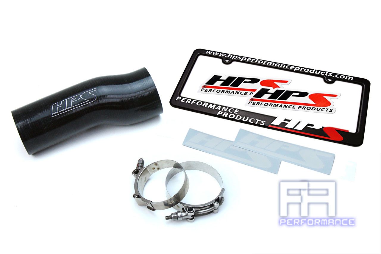 HPS Silicone Air Intake Hose For Honda 16-18 Civic, 17-18 Si 1.5L Turbo Black