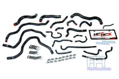 HPS Silicone Radiator + Heater Coolant Hose For 16-18 Civic 2.0L Non Turbo Black