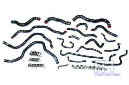 HPS Silicone Radiator + Heater Coolant Hose For 16-18 Civic 2.0L Non Turbo Black