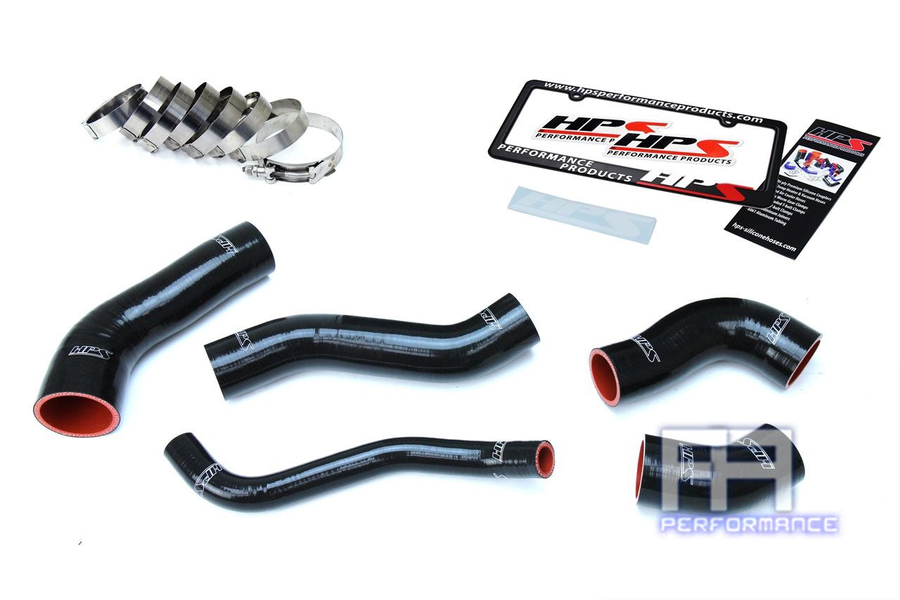 HPS Reinforced Silicone Intercooler Hose Kit For 13-17 Veloster 1.6L Turbo Black
