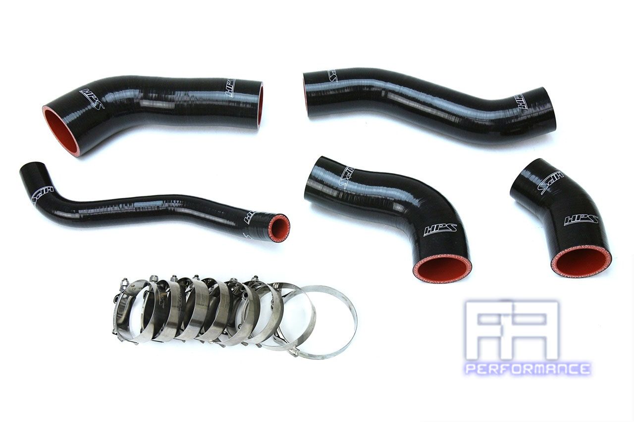 HPS Reinforced Silicone Intercooler Hose Kit For 13-17 Veloster 1.6L Turbo Black