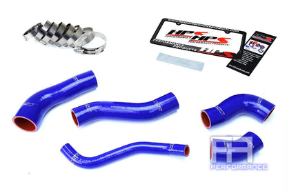 HPS Reinforced Silicone Intercooler Hose Kit For 13-17 Veloster 1.6L Turbo Blue