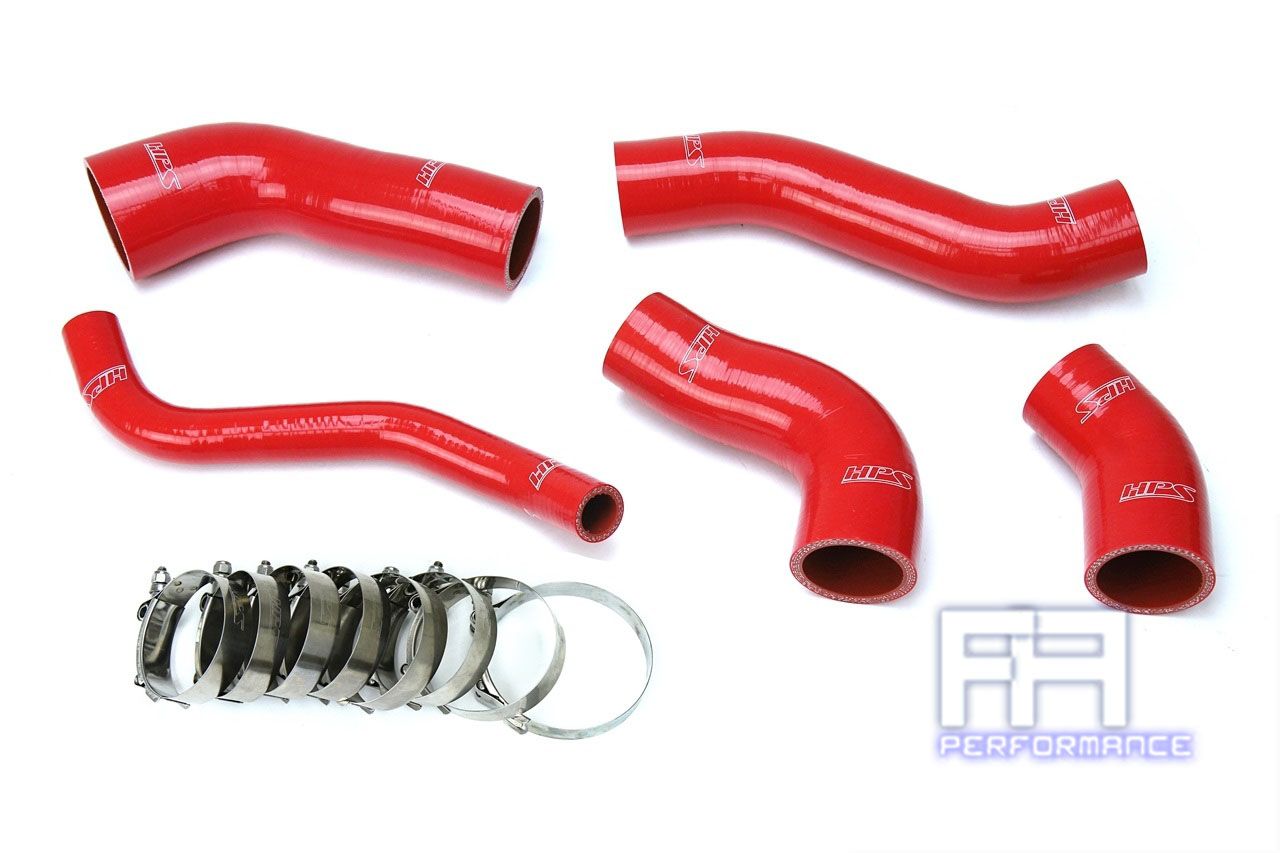 HPS Reinforced Silicone Intercooler Hose Kit For 13-17 Veloster 1.6L Turbo Red