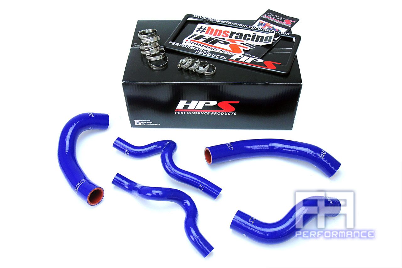 HPS Reinforced Silicone Radiator Hose Kit For 13-17 Veloster 1.6L Turbo Blue