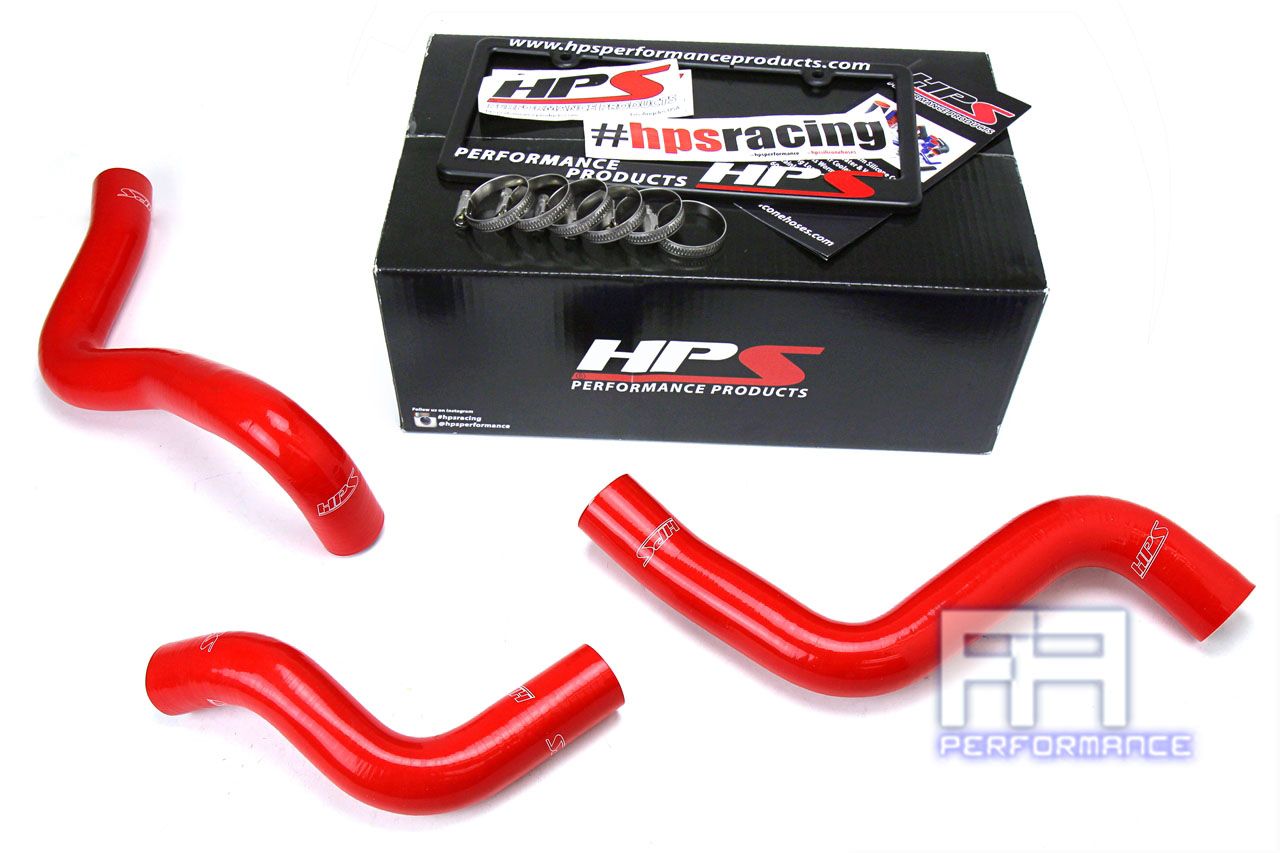 HPS Reinforced Radiator Silicone Hose Kit For Mazda 04-11 RX8 RX-8 SE3P 1.3L Red