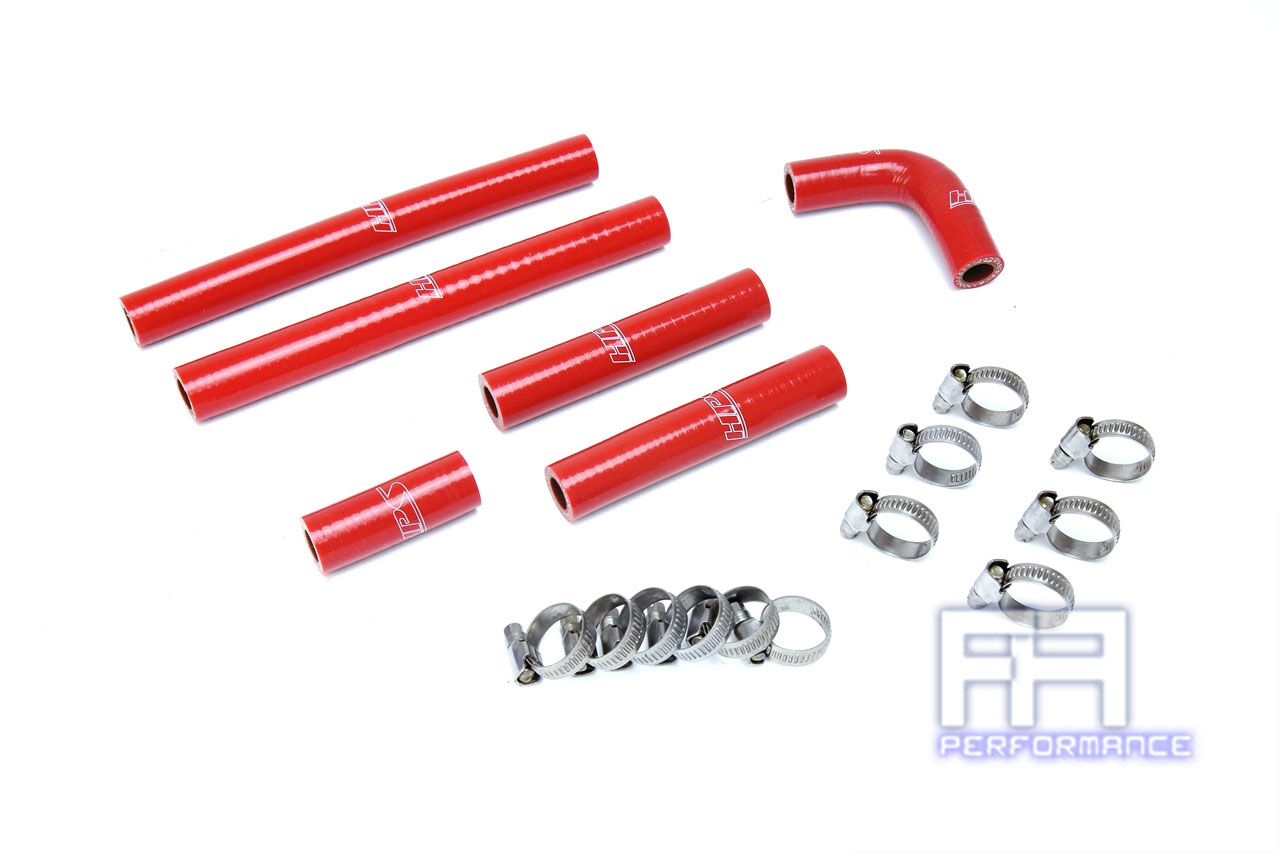HPS Rear Heater Hose Kit For 96-97 LX450 FJ80 92-97 Land Cruiser FJ80 4.5L Red