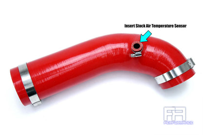 HPS Silicone Air Intake Hose For Jeep 12-17 Wrangler JK Unlimited 3.6L V6 Red