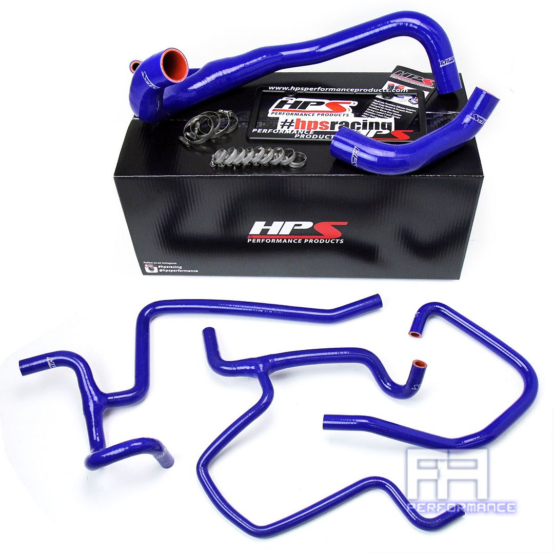 HPS Silicone Radiator + Heater Hose Kit For 11-17 Charger 5.7L V8 Pursuit Blue