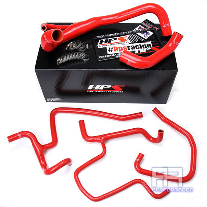 HPS Silicone Radiator + Heater Hose Kit For 11-17 Charger 5.7L V8 Pursuit Red