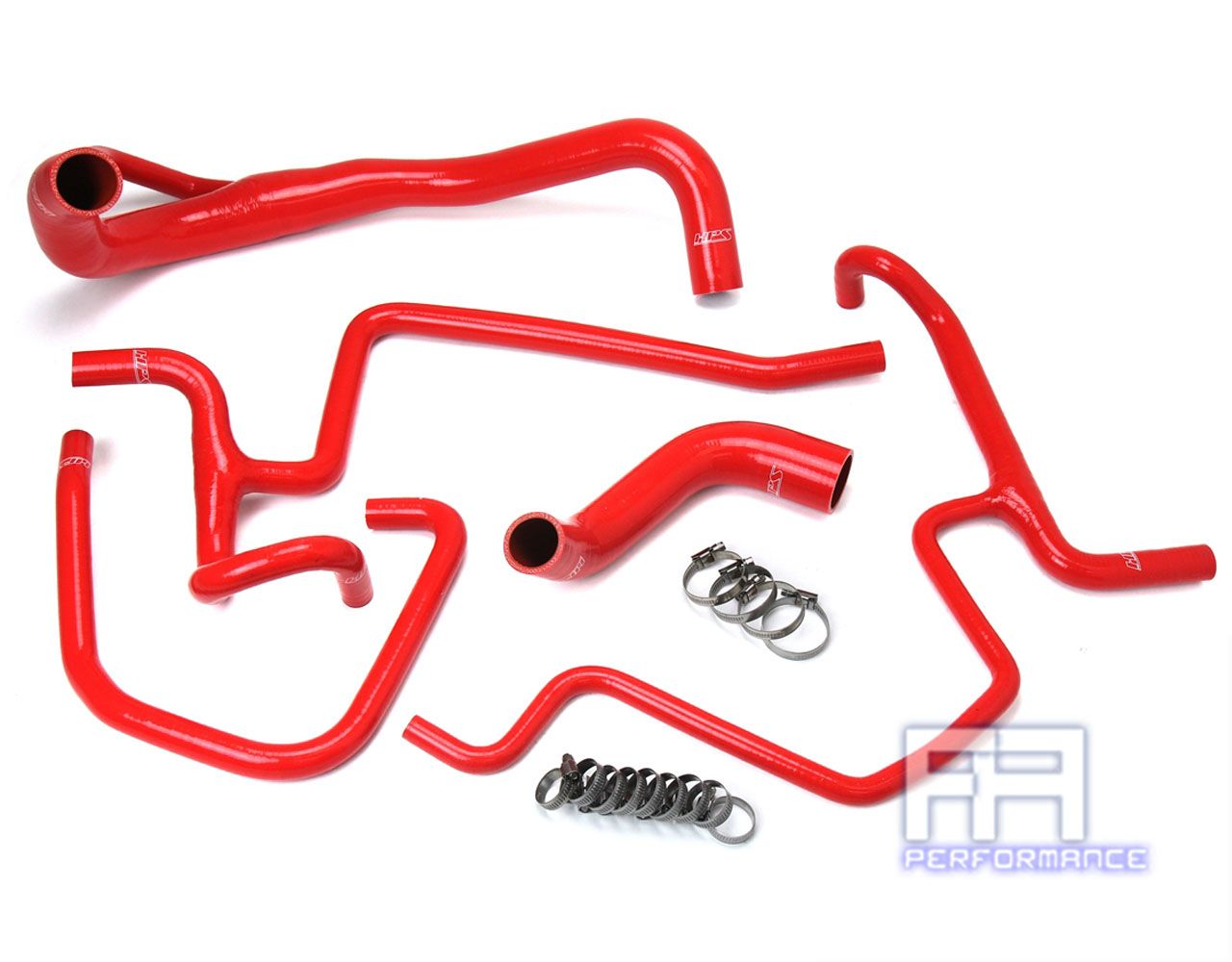HPS Silicone Radiator + Heater Hose Kit For 11-17 Charger 5.7L V8 Pursuit Red