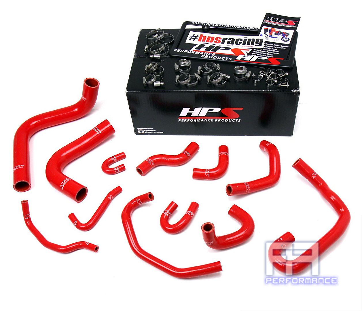 HPS Silicone Radiator + Heater Hose Kit For 93-95 4Runner Pickup 3.0L V6 LHD Red