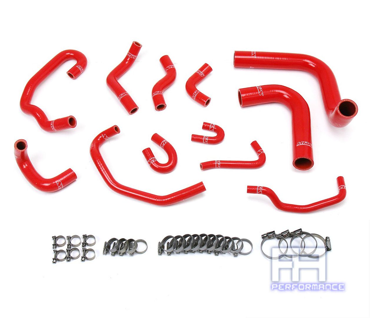 HPS Silicone Radiator + Heater Hose Kit For 93-95 4Runner Pickup 3.0L V6 LHD Red