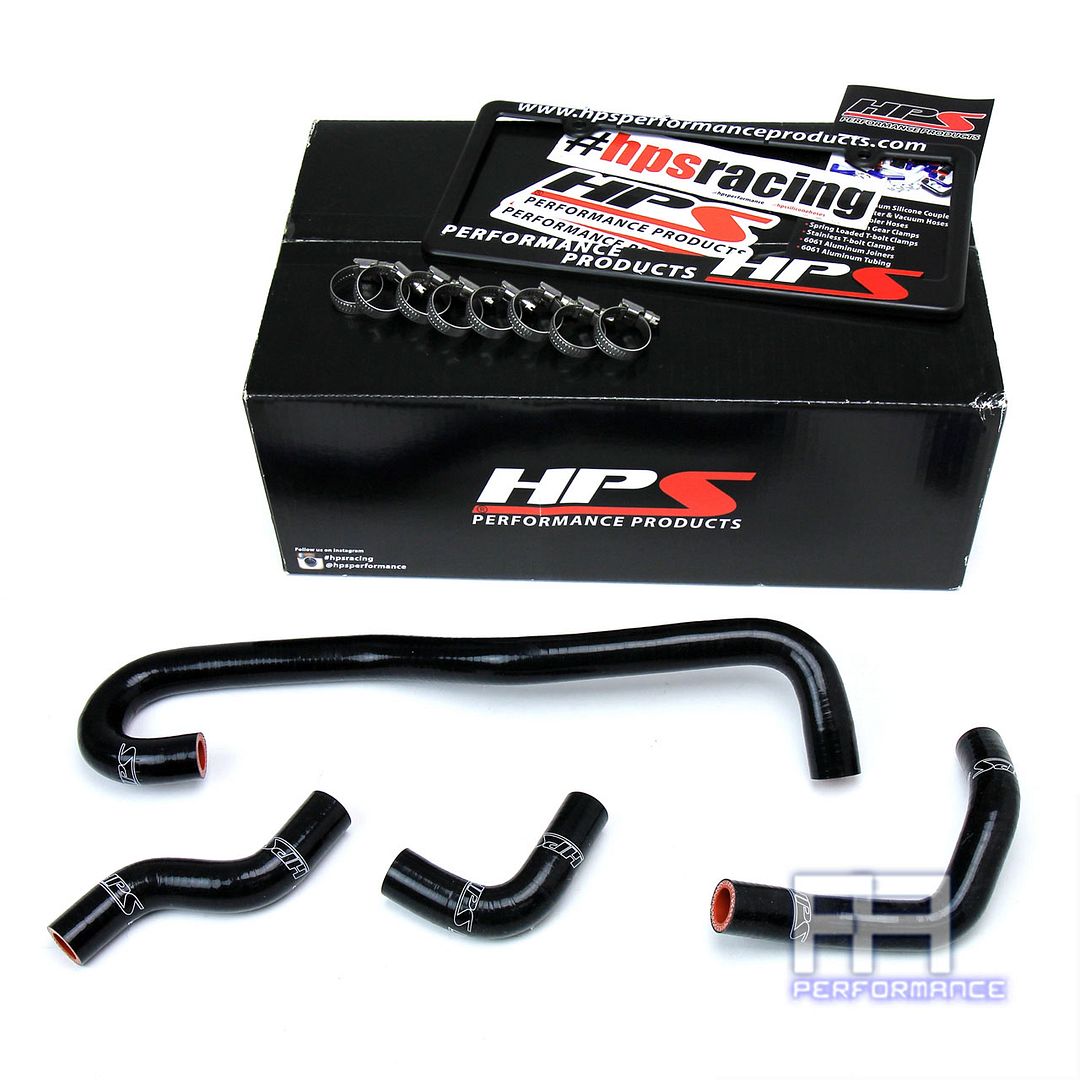 HPS Reinforced Heater Hose Kit For Toyota 89-92 Pickup 4Runner 3.0L V6 LHD Black