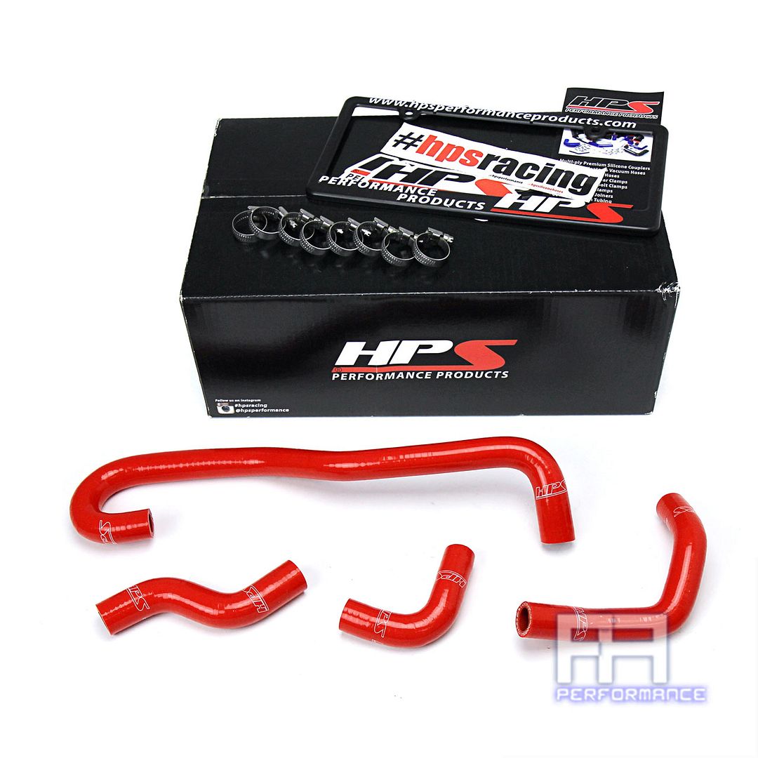 HPS Silicone Heater Hose Kit For Toyota 89-92 4Runner Pickup 3.0L V6 LHD Red