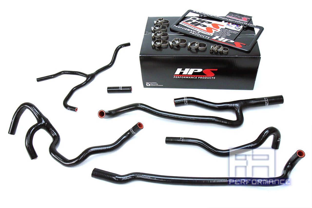 HPS Silicone Heater Hose Kit For Chevrolet 16-17 Camaro SS Coupe 6.2L V8 Black