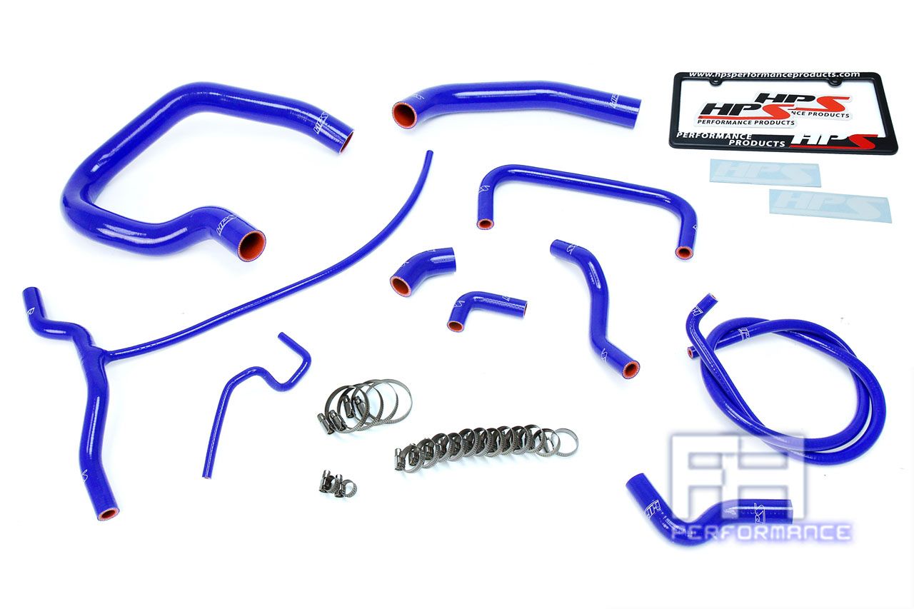 HPS Reinforce Silicone Radiator + Heater Hose For Ford 04-11 Ranger 4.0L V6 Blue