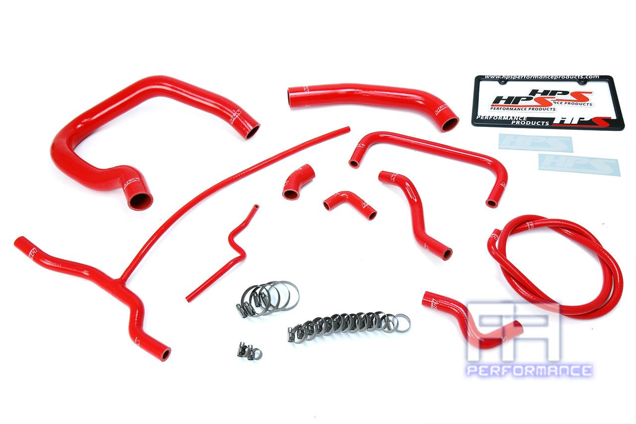 HPS Reinforced Silicone Radiator + Heater Hose For Ford 04-11 Ranger 4.0L V6 Red