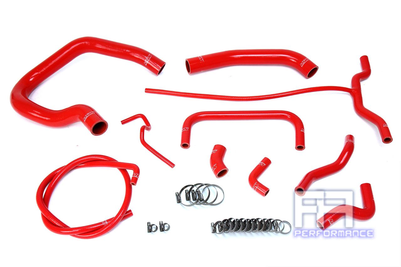 HPS Reinforced Silicone Radiator + Heater Hose For Ford 04-11 Ranger 4.0L V6 Red