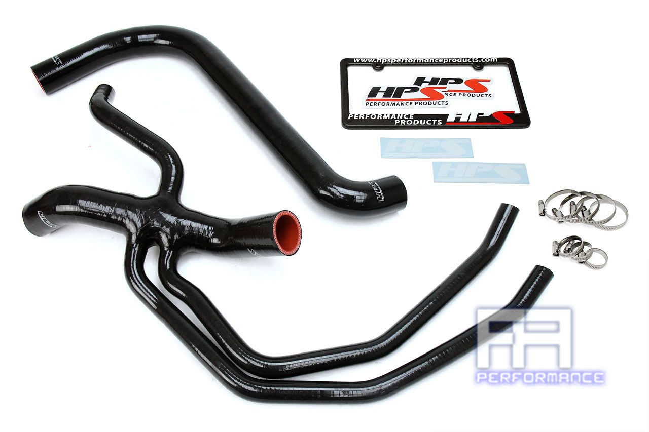HPS Reinforced Silicone Radiator Hose For Ford 99-03 F150 Lightning 5.4 V8 Black