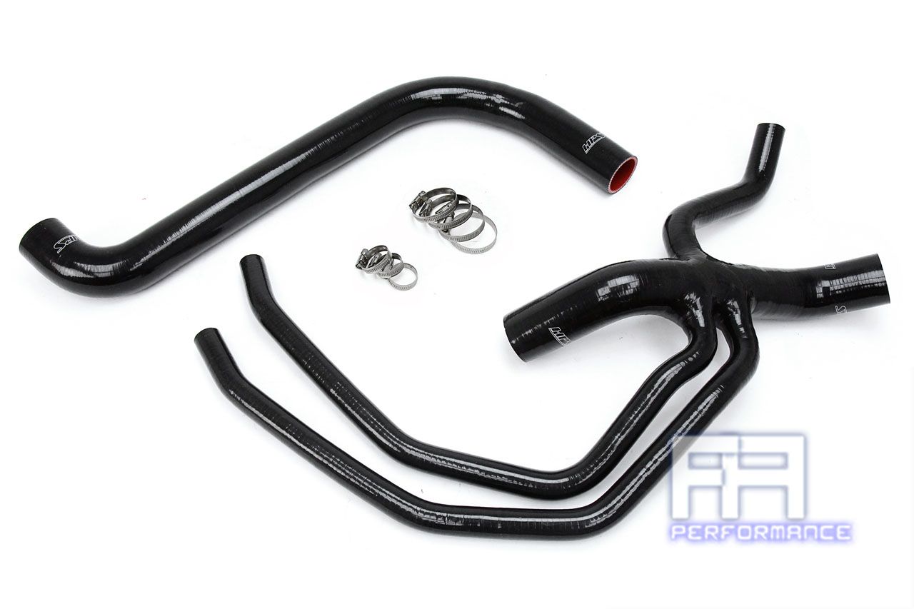 HPS Reinforced Silicone Radiator Hose For Ford 99-03 F150 Lightning 5.4 V8 Black