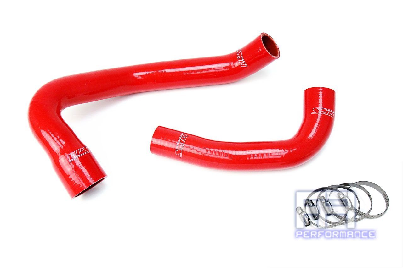 HPS Reinforced Silicone Radiator Hose Kit For Jeep 00-06 Wrangler TJ 4.0L Red