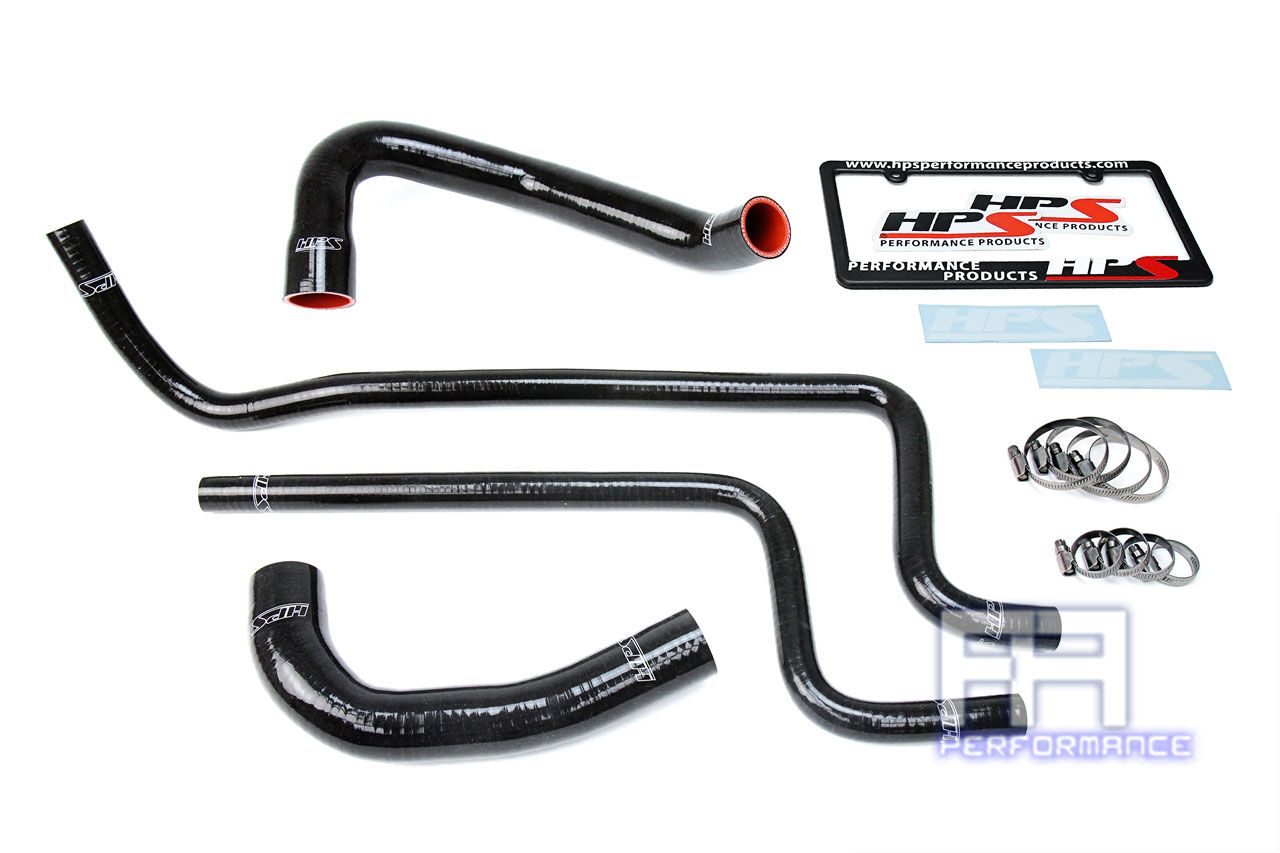 HPS Silicone Radiator +Heater Hose Kit For Jeep 00-01 Wrangler TJ 4.0L LHD Black