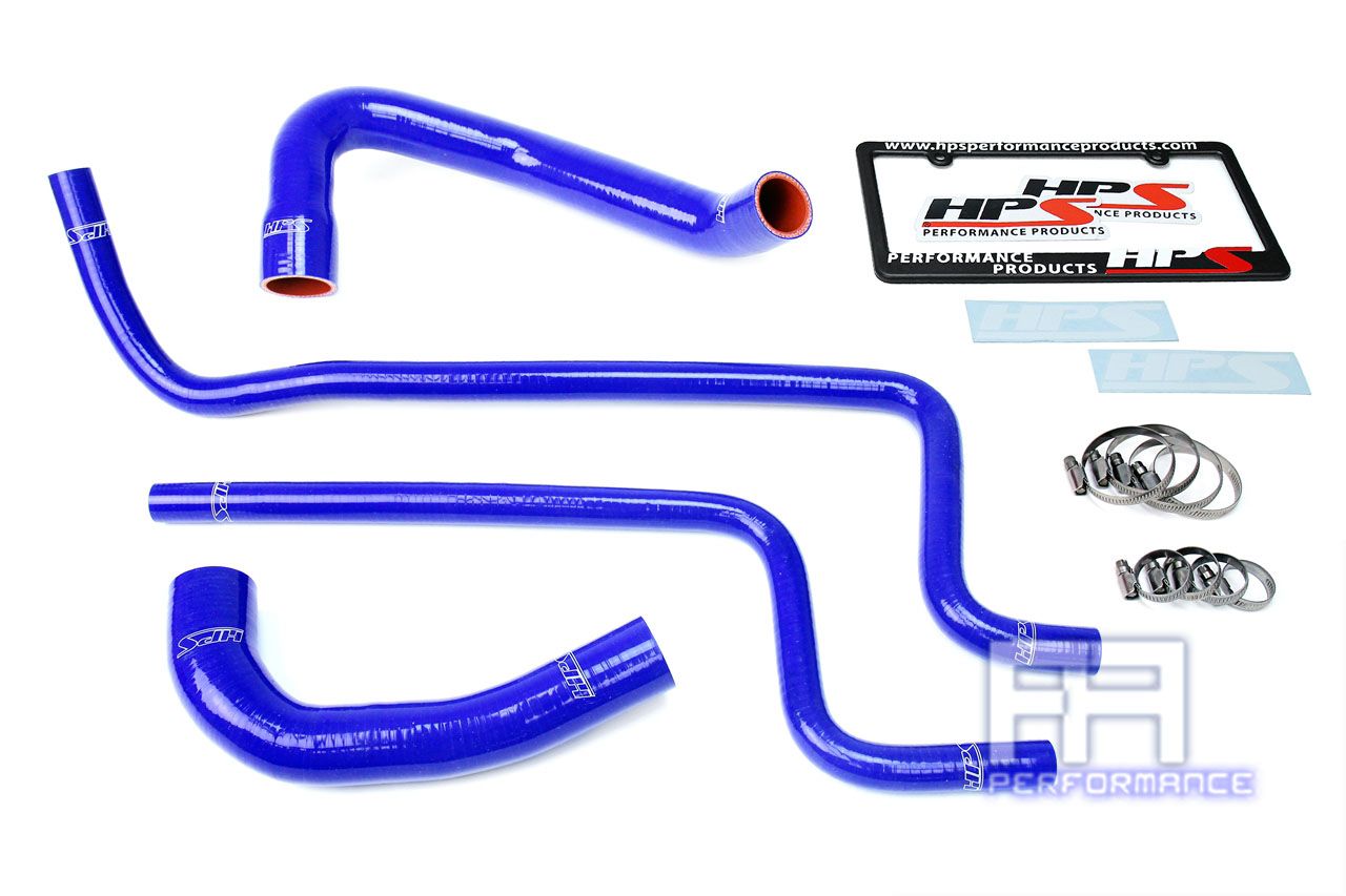 HPS Silicone Radiator + Heater Hose Kit For Jeep 00-01 Wrangler TJ 4.0L LHD Blue