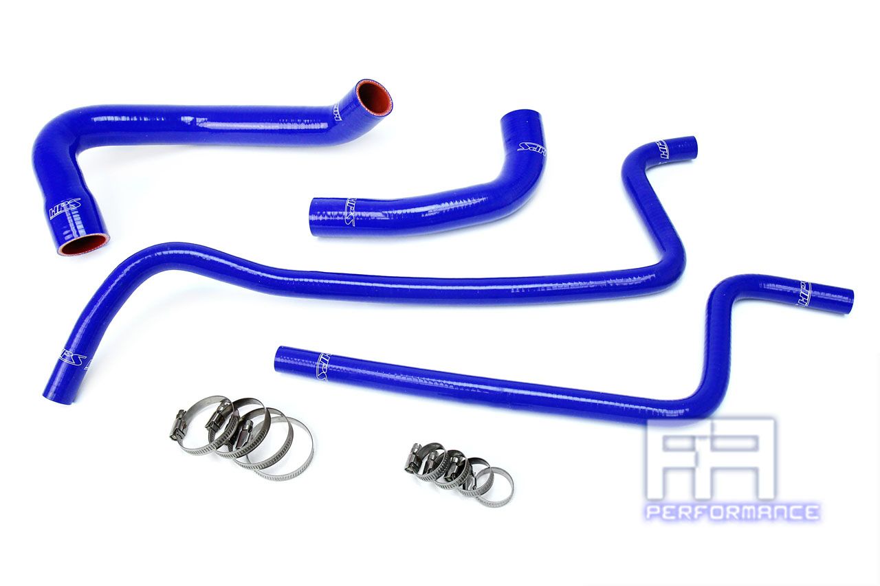 HPS Silicone Radiator + Heater Hose Kit For Jeep 00-01 Wrangler TJ 4.0L LHD Blue