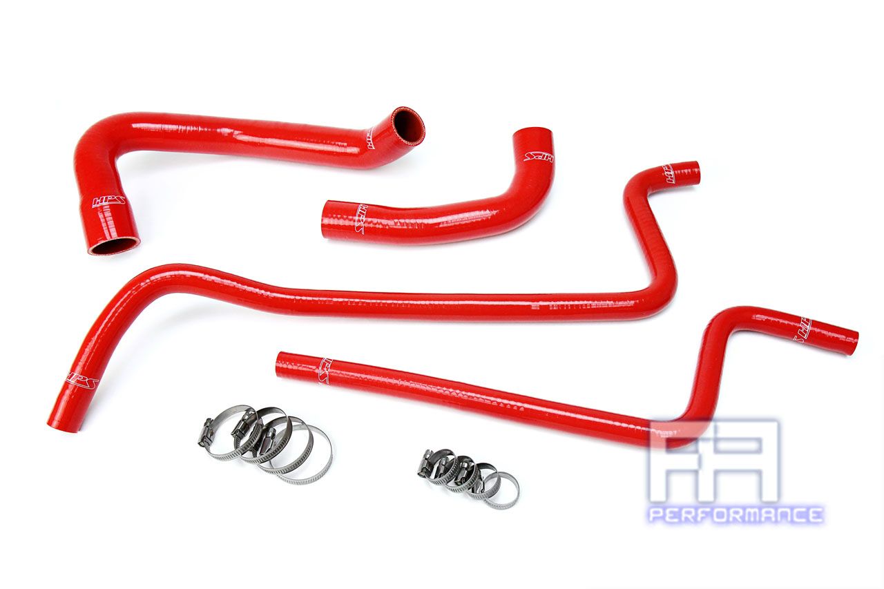 HPS Silicone Radiator + Heater Hose Kit For Jeep 00-01 Wrangler TJ 4.0L LHD Red