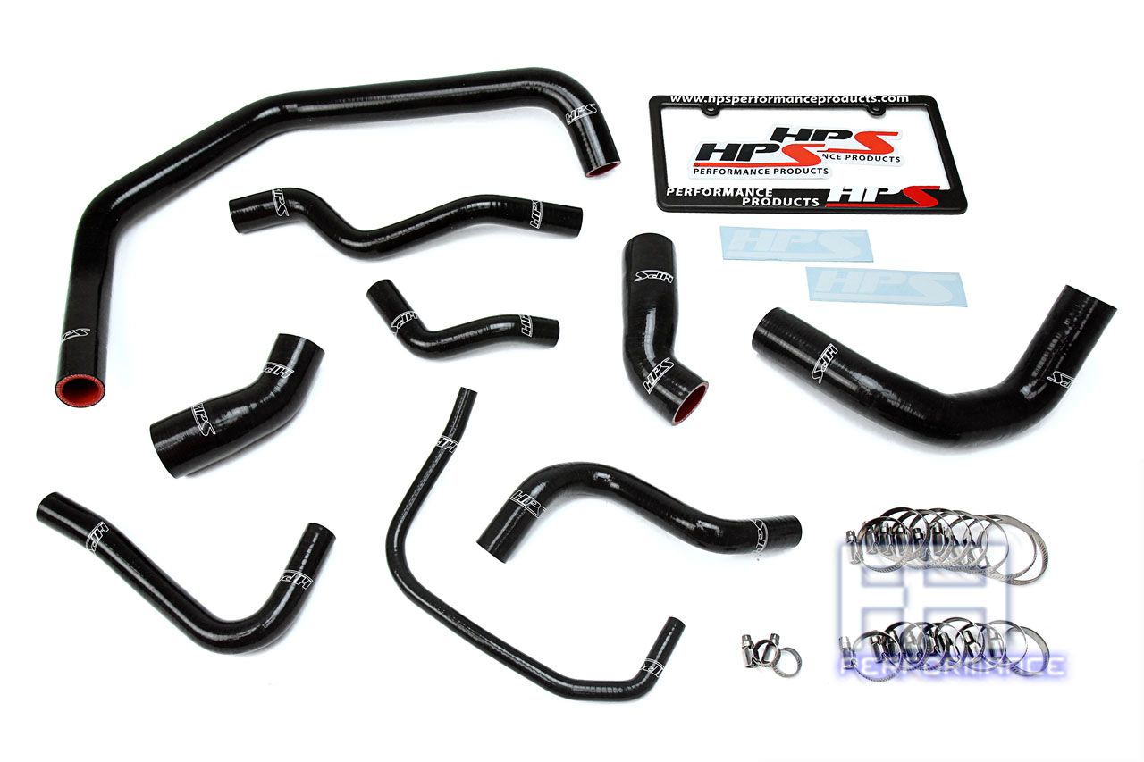 HPS Silicone Radiator Hose Kit For Ford 03-04 Mustang SVT Cobra 4.6L V8 Black