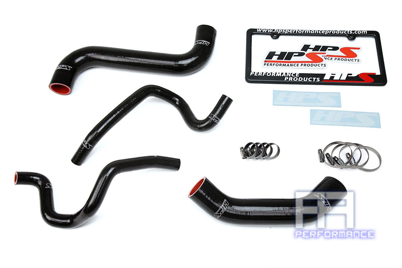HPS Silicone Radiator+Heater Hose For Subaru 03 Impreza 2.5L Non Turbo LHD Black