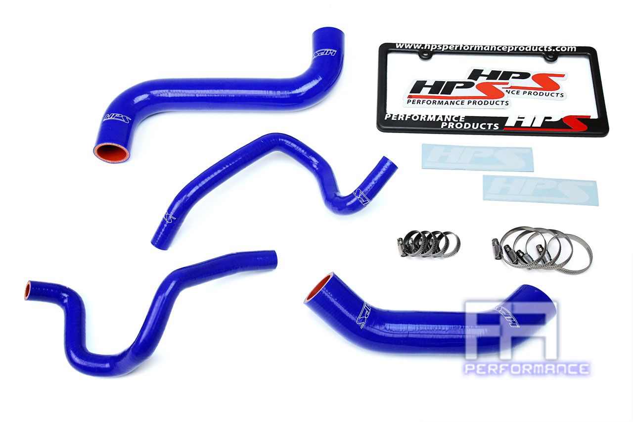 HPS Silicone Radiator +Heater Hose For Subaru 03 Impreza 2.5L Non Turbo LHD Blue