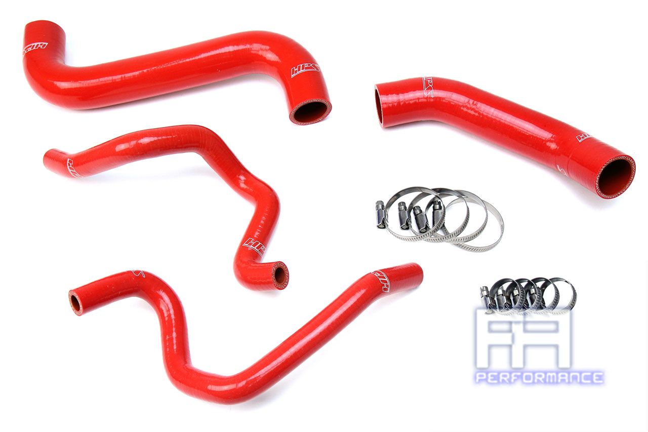 HPS Silicone Radiator + Heater Hose For Subaru 03 Impreza 2.5L Non Turbo LHD Red