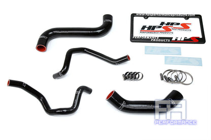HPS Silicone Radiator + Heater Hose For Subaru 04-05 Impreza 2.5L NA LHD Black
