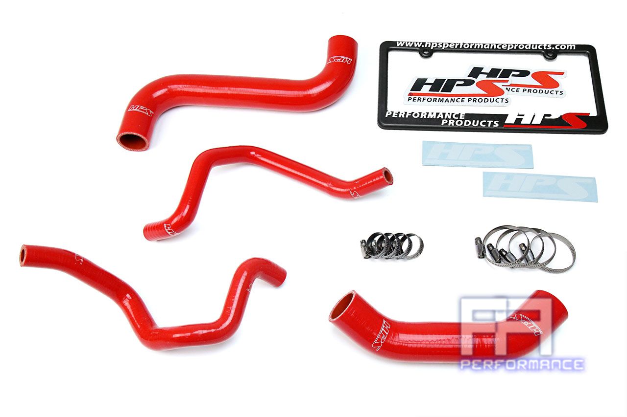 HPS Silicone Radiator + Heater Hose For Subaru 04-05 Impreza 2.5L NA LHD Red 