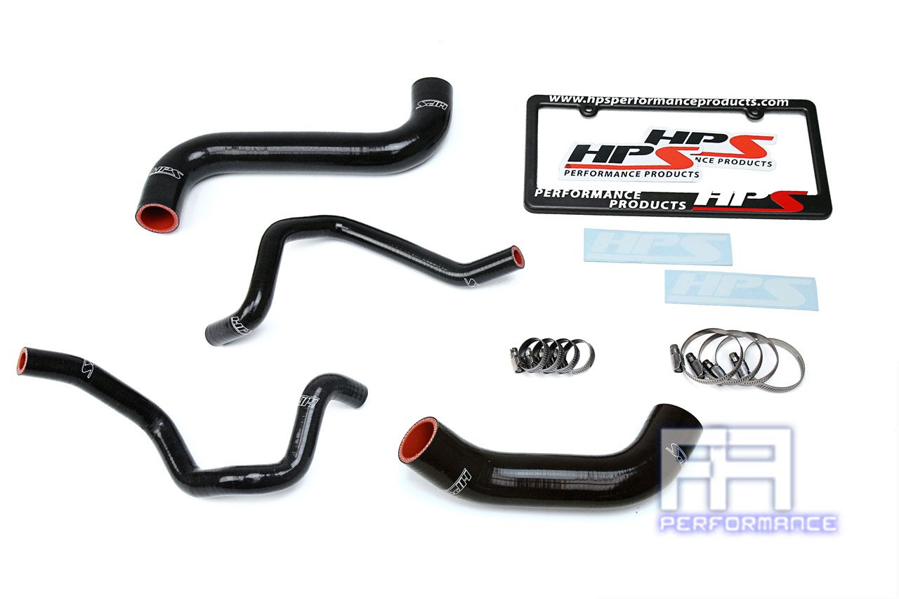 HPS Silicone Radiator+Heater Hose Kit For 06-07 Impreza 2.5L Non Turbo LHD Black