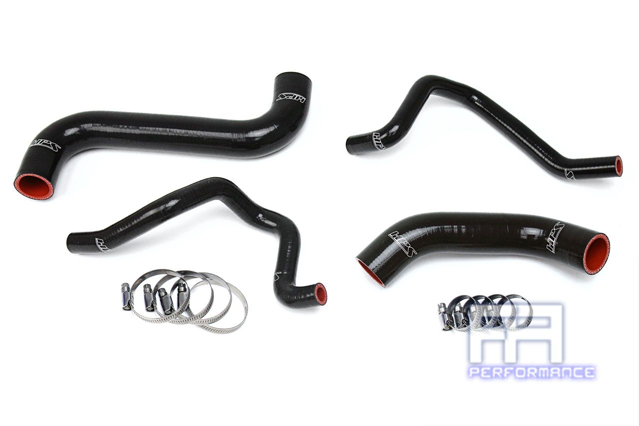 HPS Silicone Radiator+Heater Hose Kit For 06-07 Impreza 2.5L Non Turbo LHD Black