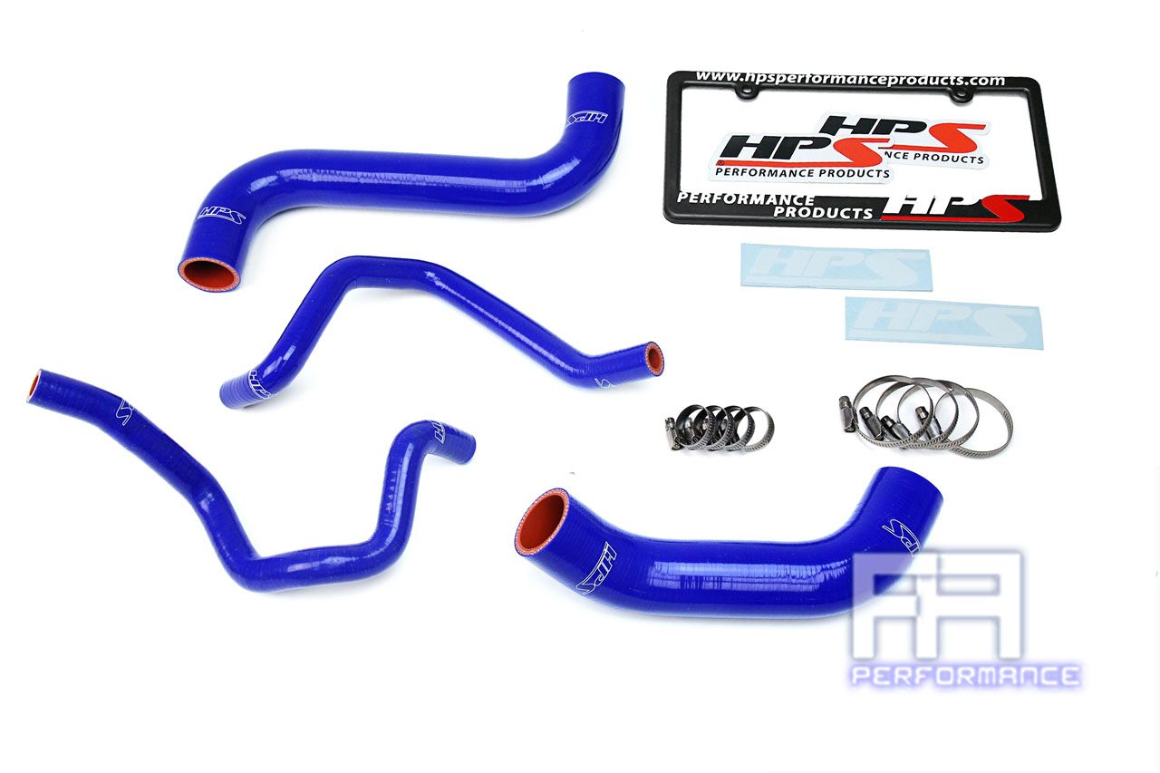 HPS Silicone Radiator +Heater Hose Kit For 06-07 Impreza 2.5L Non Turbo LHD Blue