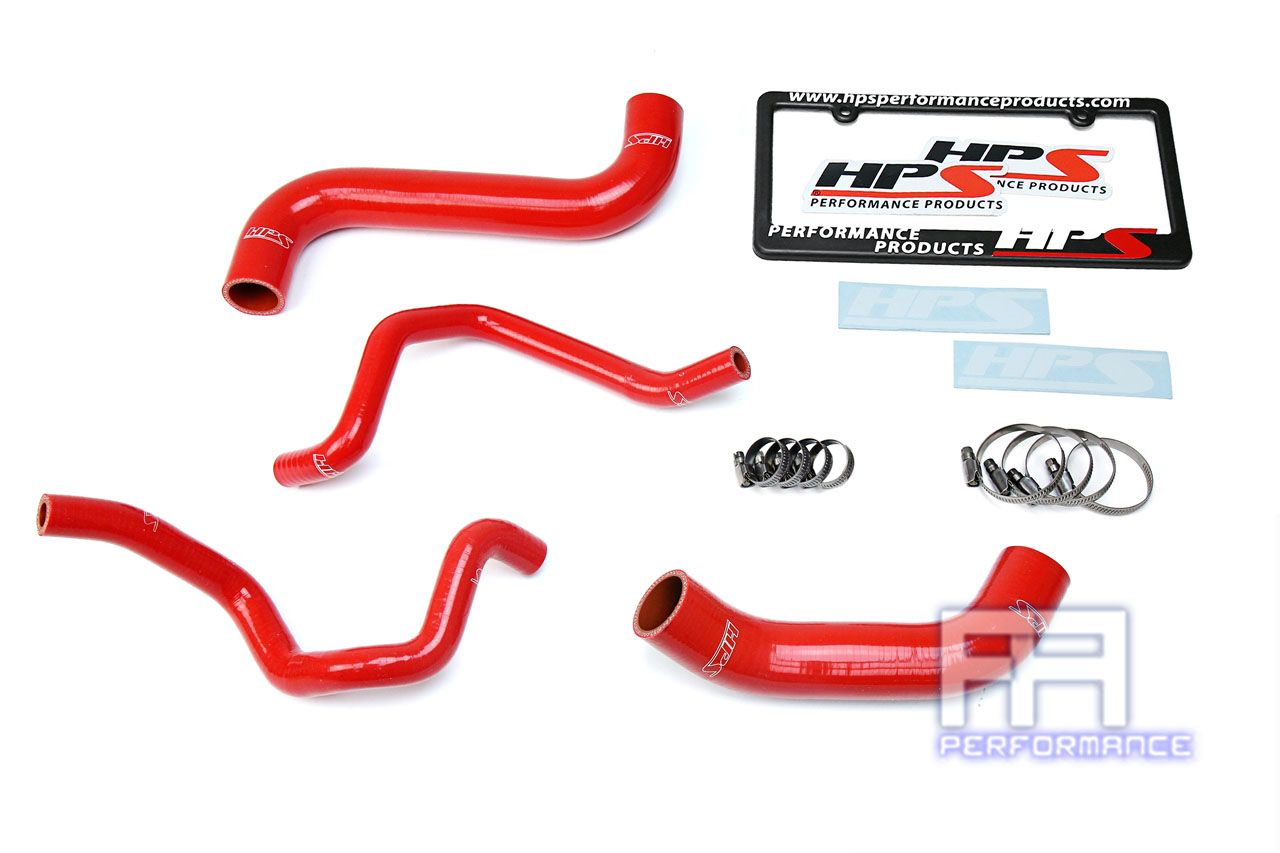 HPS Silicone Radiator + Heater Hose Kit For 06-07 Impreza 2.5L Non Turbo LHD Red