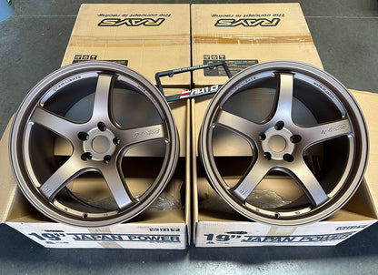 Rays Gram Lights 57CR Bronze 2 19" 19x9.5 +25 5x114 Wheel Rim, Set 4, 22.8lbs
