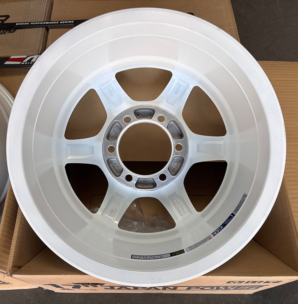 Rays 57DR-X Ceramic Pearl Wheels 17x8.5 -10 6x139 Ford Bronco Ranger