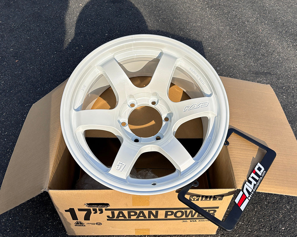 Rays 57DR-X Ceramic Pearl Wheels 17x8.5 -10 6x139 Ford Bronco Ranger