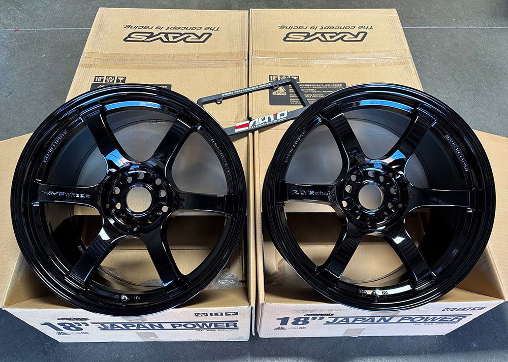 Rays 57DR Wheel Rim 18x9.5 +22 5x114 Glossy Black for Evolution Evo 7 8 9 10