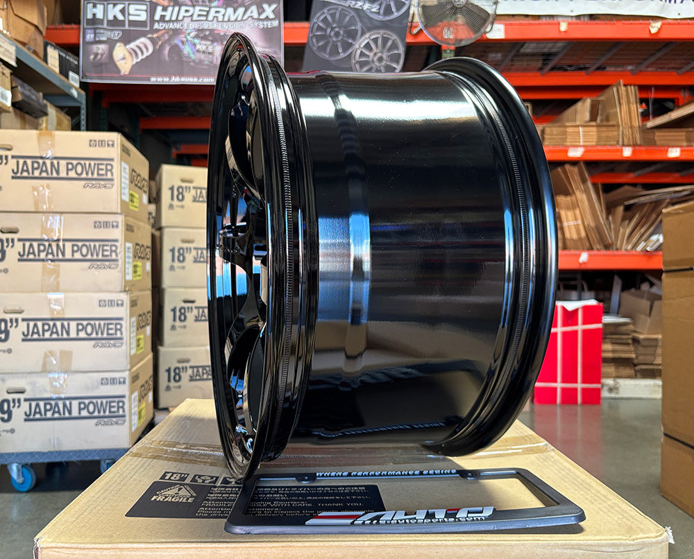 Rays 57DR Wheel Rim 18x9.5 +22 5x114 Glossy Black for Evolution Evo 7 8 9 10
