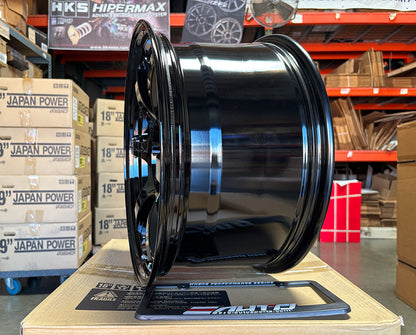 Rays 57DR Wheel Rim 18x9.5 +22 5x114 Glossy Black for Evolution Evo 7 8 9 10