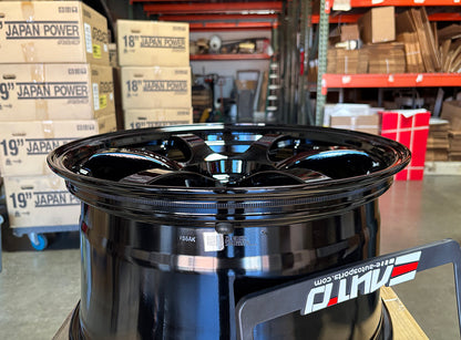 Rays 57DR Wheel Rim 18x9.5 +22 5x114 Glossy Black for Evolution Evo 7 8 9 10