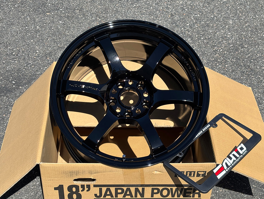 Rays 57DR Wheel Rim 18x9.5 +22 5x114 Glossy Black for Evolution Evo 7 8 9 10