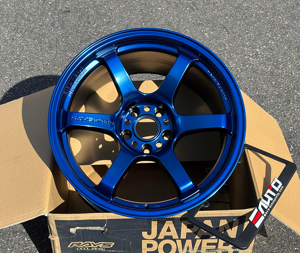 Rays 57DR 18x10.5 +12 5x114 Spatta Blue Wheel Rim for Evolution Evo X 10