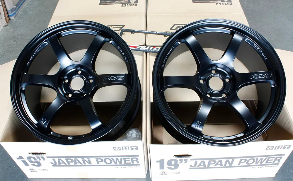 Rays 57DR Semi Gloss Black Wheels 19x9.5 +35 5x114 Tesla Model 3 Y